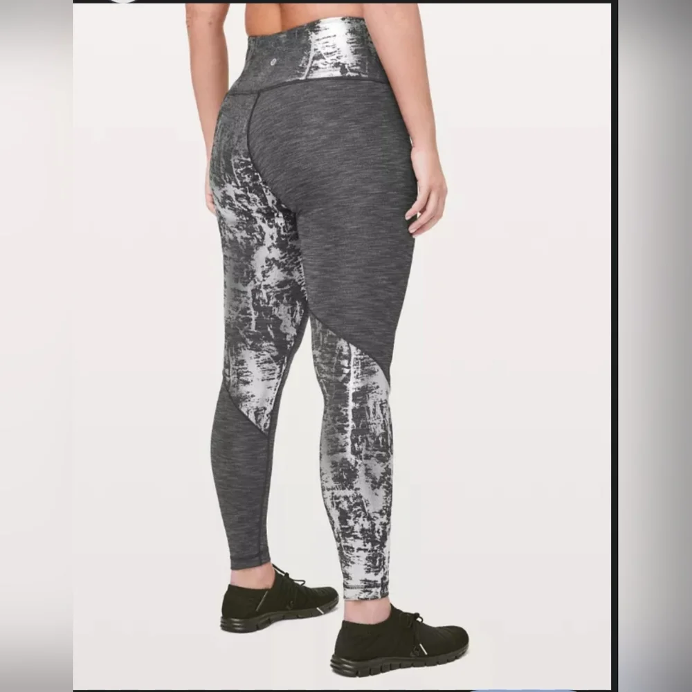 NWOT Lululemon Wunder Under HR Tight  Gray And Silver  Leggings
